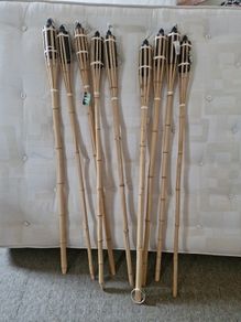 9 wicker garden  lamps