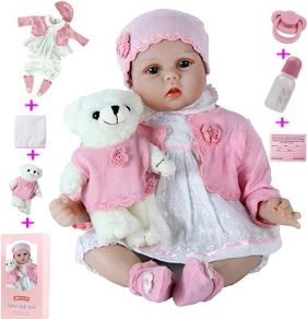 22 Inch 55 cm Reborn Baby Doll Soft Silicone Vinyl Lifelike Real Reborn Dolls Ne