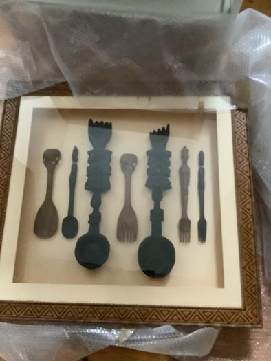 Large Box Framed Oversized Untensils