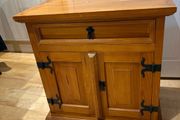 Rustic solid pine bedside cabinet