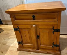 Rustic solid pine bedside cabinet