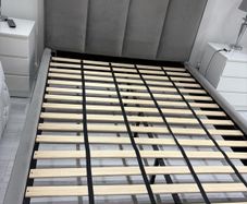 kingsize grey velour bedframe