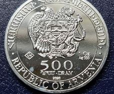 2021 Armenia Noah's Ark 500 Drams 1oz .999 Silver Coin