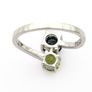Peridot and Spinel 925 Silver Ring Image 3
