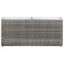 Garden Raised Bed with 2 Pots 90x20x40 cm Poly Rattan Grey Image 4