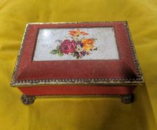 Pretty,VINTAGE,metal Chocolates box