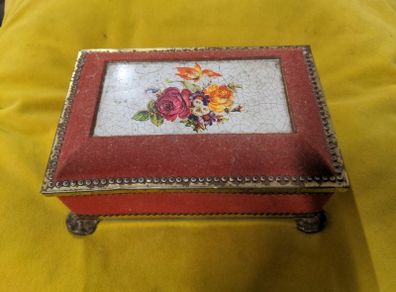 Pretty,VINTAGE,metal Chocolates box