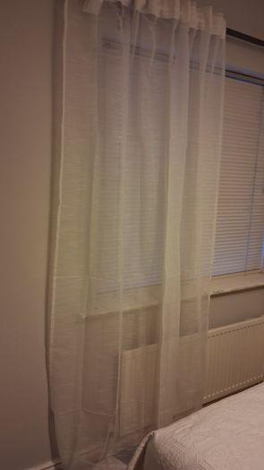 IKEA white sheer curtains
