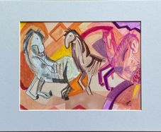 Original art Horse Art original Art Horse painting contemporary Irish Art abstract painting