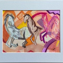 Original art Horse Art original Art Horse painting contemporary Irish Art abstract painting