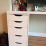 IKEA Desk + ALEX Drawer Unit  Home Office Setup Image 2