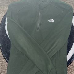 The North Face 100 Glacier 1/4 Zip Fleece Small Khaki