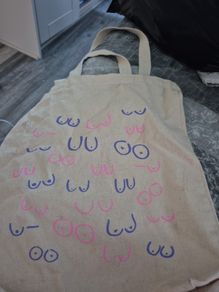 Bag with boobs.