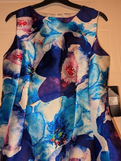 stunning floral midi dress by Marc Angelo