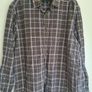 mens MASSIMO DUTTI check shirt brown tartan 100% cotton Size XXL double extra large Image 2