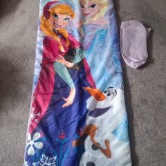 Frozen Elsa and Anna Childs Sleeping bag and carry case.
