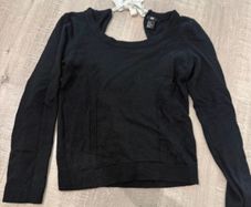 H&M Black Knit Jumper with Bow Back