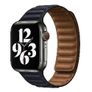 Apple Watch Strap 41mm Leather Link M/L Midnight Image 3