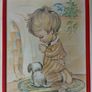 Two Vintage Coby Prints Boy Girl Praying Image 2