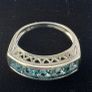 9ct White gold ring with 5 stones Aquamarine Image 2