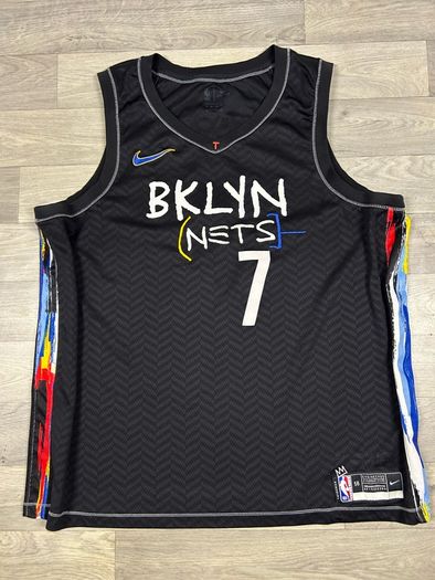 Nike Brooklyn Nets Kevin Durant Jean Michel Basquiat NBA basketball Jersey Mens XXL