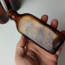 364 - Set of 5 Vintage Collectible Decorative Amber Glass Bottles Image 8