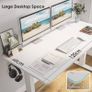 Electric Height Adjustable Standing Desk 120 X 60cm,Sit Stand Desk with Whole Board for Home Working,White Image 4