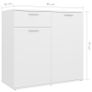 Sideboard White 160x36x75 cm Chipboard Image 8