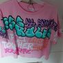 Girls Top Graffiti T-shirt 13-14yrs From Zara-new! Image 2