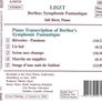 Liszt. Berlioz: Symphonie Fantastique. CD. Free Postage! Image 2