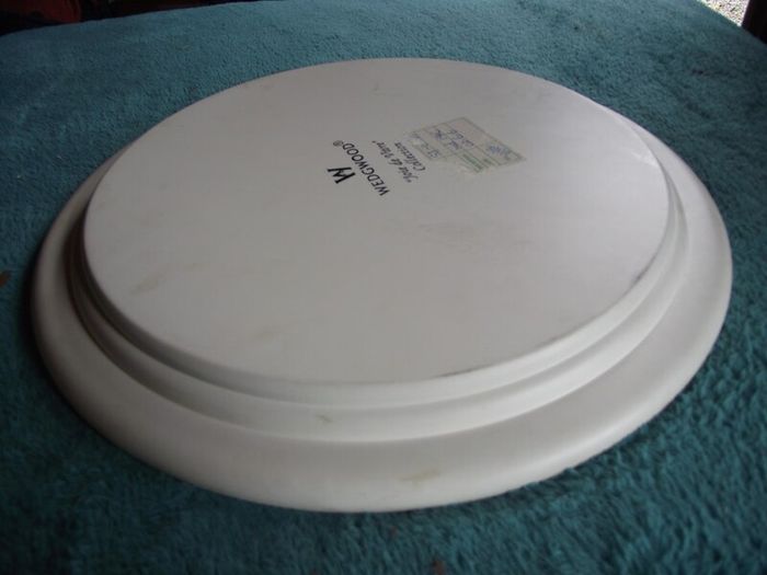 2 X Wedgwood Hand Painted Wooden Chargers - 13" Dia. - Factory Prototypes