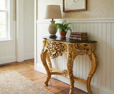 Console table with  black Marble