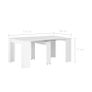 Extendable Dining Table High Gloss White 175x90x75 cm Image 8