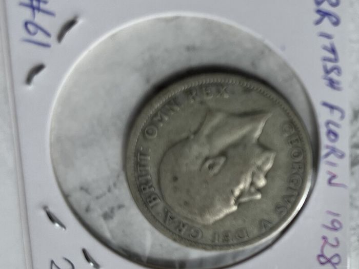 British Florin 1928 (50% silver)