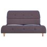 Bed Frame Taupe Fabric 135x190 cm Image 3