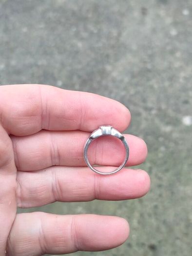 Sterling Silver Rub over CZ Solitaire ring