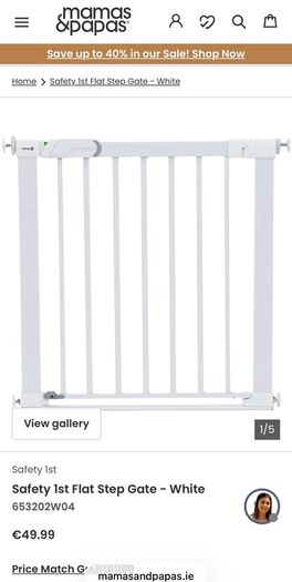 Safety 1st Flat Step Gate-White