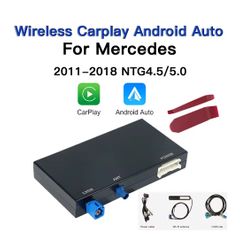 Wireless CarPlay Android Auto Decoder For Mercedes Benz NTG4.5 NTG5.0 W178 W117 W156 W203 W205 W207 W212 BT AUX GPS Car Module
