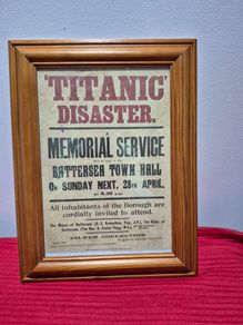 Titanic Disaster Memorial Service Replica Print (Framed)