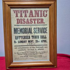 Titanic Disaster Memorial Service Replica Print (Framed)