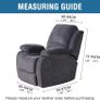 Stretch Recliner Cover Recliner Chair Covers for Living Room Recliner Chair Slipcover with Side Pocket, Thick Soft Small Checked Jacquard, Fitted Standard/Oversized Recliner, Black Image 3