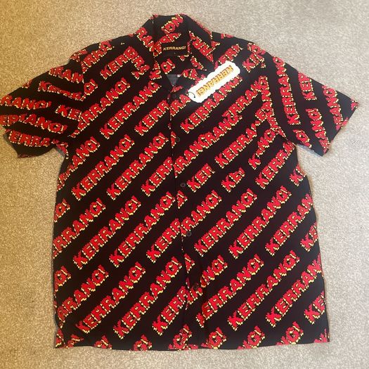 Kerrang Heavy Metal BNWT Red & Black short sleeved shirt Size L