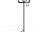 Height Adjustable Basketball Stand Net Set System, Freestanding Basketball Hoop and Stand with Wheels, 182-213cm - Black