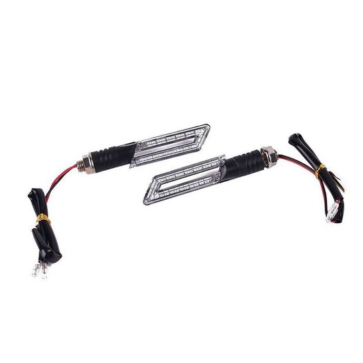 2x 15 LED Motorcycle Indicators Signal Light Indicator Black
