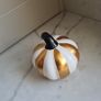 Halloween Striped Ceramic Pumpkin Image 3