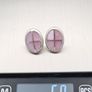925 Vintage Sterling Silver & Pink Mother of Pearl Stud Earrings Image 9