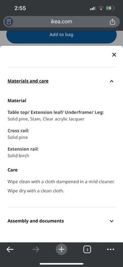 Ikea stornas extendable dining table
