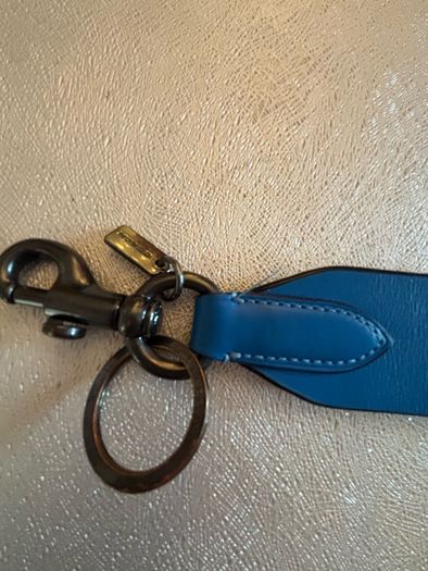Coach blue genuine leather Keyring