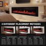 50"/127cm Electric Fireplace - Adjustable 12 Color Flame & Crackling Sound, 900W/1500W Fire Place with Precise 15-30 C Thermostat, Intuitive Touch Screen & Remote, Perfect for Media Walls Image 3