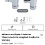 Milano Antique Chrome Thermostatic Angled Radiator Valves Image 4